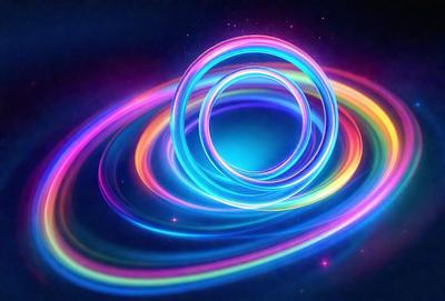 The primary subject of the image is a colorful, swirling, and spiraling pattern, which appears to be a digital art or illustration. The setting is a dark background, which contrasts with the vibrant colors of the swirling pattern. The visual style is a mix of digital art and illustration, creating a unique and eye-catching design. The colors and mood of the image are predominantly bright and lively, with the swirling pattern capturing the viewer's attention and ev