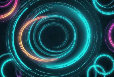 The primary subject of the image is a brightly colored, swirling, and spiraling pattern. The setting is a dark background, which contrasts with the vibrant colors of the pattern. The visual style appears to be a digital art or illustration, as the colors and swirls are intricately detailed. The overall atmosphere is lively and energetic, with the swirling pattern capturing the viewer's attention.