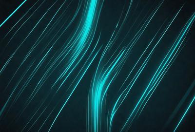 The primary subject of the image is a blue light streak, which appears to be a neon light or a blue laser beam. The setting is a dark background, which contrasts with the bright blue light. The visual style of the image is digital art, as it resembles a digital painting or a computer-generated image. The colors and mood of the image are predominantly blue, creating a sense of depth and a futuristic atmosphere.