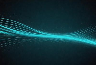 The primary subject of the image is a blue, flowing line that appears to be a digital art or illustration. The setting is a dark blue background, which adds to the overall mood of the image. The visual style suggests that the image is a creative and artistic representation of a flowing line.