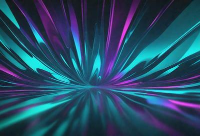 The primary subject of the image is a close-up of a colorful, swirling pattern. The setting is a dark background, which contrasts with the vibrant colors of the pattern. The visual style appears to be a combination of a photo and digital art, creating a unique and eye-catching effect. The dominant colors in the image are purple, blue, and green, giving the scene a lively and energetic atmosphere.