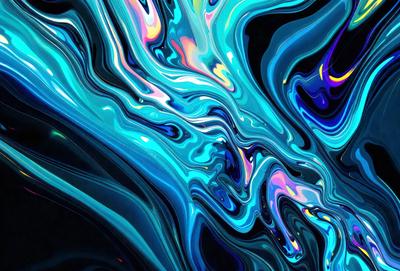The primary subject of the image is a blue and purple swirling pattern, which appears to be a digital art or illustration. The setting is a black background, which contrasts with the vibrant colors of the swirling pattern. The visual style suggests that the image is a creative and artistic representation of a swirling design. The dominant colors are blue and purple, giving the image a calming and soothing atmosphere.