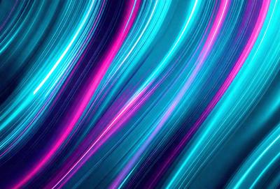 The primary subject of the image is a colorful, swirling pattern of pink, blue, and purple hues. The setting is a blue background, which contrasts with the vibrant colors of the pattern. The visual style appears to be a digital art or illustration, as the colors and patterns are intricately detailed. The overall atmosphere of the image is lively and energetic, with the swirling colors creating a sense of movement and dynamism.