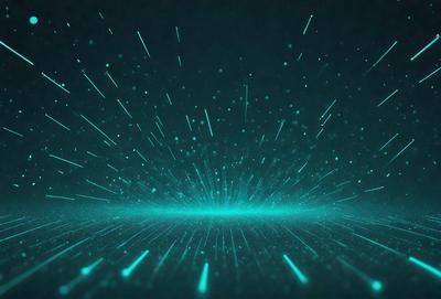 The primary subject of the image is a bright blue light, which appears to be a lightning bolt or a similar light source. The light is surrounded by a blue background, giving the scene a vibrant and energetic atmosphere. The visual style of the image is digital art, as it is a computer-generated representation of the light source. The colors and mood of the image are predominantly blue, with the light source being the main focus and creating a sense of movement and dynamism.