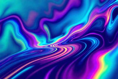 The primary subject of the image is a swirling, colorful pattern that resembles a kaleidoscope. The setting is a blue and purple background, which adds to the vibrant and lively atmosphere of the scene. The visual style of the image is a combination of digital art and illustration, creating a dynamic and eye-catching pattern. The dominant colors in the image are blue, purple, and pink, which contribute to the overall mood of the scene, evoking a sense of excitement and