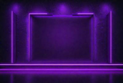 Purple frame, purple background, purple lighting.