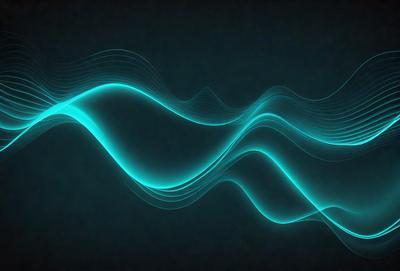 The primary subject of the image is a blue wave pattern, which is the main object, scene, or focus of the image. The setting or background is a dark blue surface, which creates a contrasting and dramatic atmosphere. The visual style of the image is digital art, as it is a computer-generated pattern. The dominant colors in the image are blue and black, which contribute to the overall mood of the image.