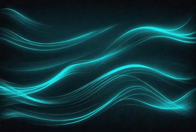 The primary subject of the image is a blue wave, which is the main focus of the scene. The wave is set against a dark background, creating a dramatic and moody atmosphere. The visual style of the image is digital art, as it appears to be a digital rendering of a wave. The dominant colors in the image are blue and black, with the blue wave being the most prominent feature.