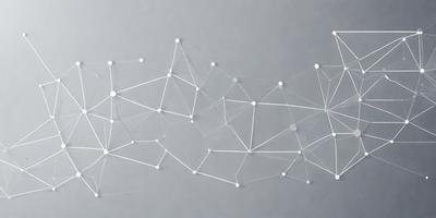 The primary subject of the image is a white, three-dimensional structure that resembles a network of interconnected dots. The setting is a gray wall, which serves as the background for the structure. The visual style of the image is a combination of digital art and illustration, creating a unique and intricate design. The colors and mood of the image are predominantly white, giving it a clean and minimalist appearance.