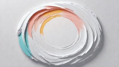 The primary subject of the image is a large circle made of paper, which is placed on a white surface. The circle is composed of various colored paper, creating a visually appealing and artistic display. The setting is a white background, which provides a clean and uncluttered environment for the paper circle. The visual style of the image is a combination of artistic expression and craftsmanship, as the paper circle is skillfully created and arranged. The colors and mood of the image are vibrant and lively,