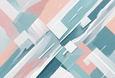 The primary subject of the image is a painting or drawing of a colorful, abstract design. The setting is a white background, which contrasts with the vibrant colors of the artwork. The visual style appears to be a mix of digital art and traditional painting, creating a unique and eye-catching piece. The colors and mood of the artwork are lively and energetic, with a focus on the interplay of different colors and shapes.