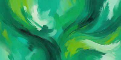 The primary subject of the image is a green and white painting or drawing of a tree. The setting is a green background, which complements the colors of the tree. The visual style appears to be a combination of digital art and illustration, creating a unique and artistic representation of the tree. The colors and mood of the image are predominantly green, with a touch of white, giving it a serene and natural atmosphere.