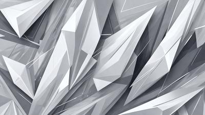 The primary subject of the image is a large, intricate, and geometric design made up of white triangles. The setting is a white background, which provides a clean and minimalist appearance. The visual style is a combination of digital art and illustration, creating a unique and eye-catching pattern. The dominant colors are white, which gives the design a clean and modern look. The overall atmosphere is one of sophistication and elegance.