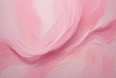 The primary subject of the image is a pink painting with a flowery design. The painting is set against a pink background, which adds to the overall atmosphere of the piece. The visual style of the painting is a combination of digital art and illustration, creating a unique and eye-catching piece of art. The dominant colors in the painting are pink, which is the background color, and the flowery design, which adds a sense of warmth and vibrancy to the piece.