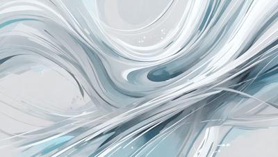 The primary subject of the image is a large, swirling mass of white and blue colors. The setting appears to be a water-based environment, possibly an ocean or a wave. The visual style of the image is a combination of digital art and illustration, creating a dynamic and fluid appearance. The dominant colors in the image are white and blue, giving it a serene and calming atmosphere.