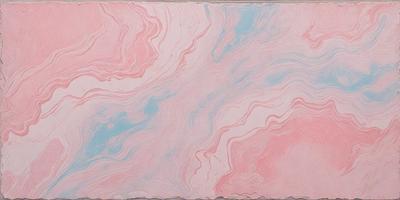 The primary subject of the image is a painting featuring a pink and blue color scheme. The painting is displayed on a pink and blue background, creating a visually striking scene. The visual style of the painting is a mix of digital art and illustration, giving it a unique and artistic appearance. The dominant colors in the painting are pink and blue, which contribute to a warm and inviting atmosphere.