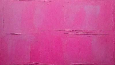 The primary subject of the image is a large pink wall. The setting is a room with a pink background. The visual style is a painting, and the dominant colors are pink and red. The overall atmosphere is warm and inviting.