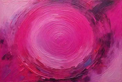 The primary subject of the image is a pink circle, which is the main object, scene, or focus of the image. The setting/background features a pink surface, which adds to the overall atmosphere and visual style of the image. The colors and mood of the image are predominantly pink, creating a warm and inviting atmosphere.
