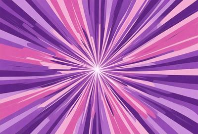 The primary subject of the image is a bright, colorful, and vibrant starburst pattern. The setting is a purple background, which adds to the overall visual style. The image is a digital art or illustration, showcasing the artist's creativity and skill in designing the starburst pattern. The colors and mood of the image are predominantly purple, creating a sense of calmness and serenity.