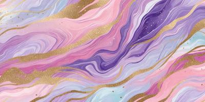 The primary subject of the image is a colorful, swirling pattern that resembles a galaxy or a swirl of colors. The setting is a background of gold and purple, which adds to the overall visual style. The image is a digital art or illustration, showcasing the artist's creativity and skill in creating a unique and captivating design. The dominant colors in the image are gold, purple, and various shades of pink, which contribute to a warm and vibrant atmosphere.
