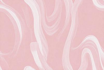 The primary subject of the image is a pink and white patterned wallpaper. The setting is a room with a pink background. The visual style is a combination of digital art and illustration. The dominant colors are pink and white, creating a warm and inviting atmosphere.