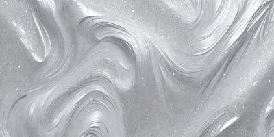 The primary subject of the image is a silver, metallic surface with a pattern of swirls and waves. The setting is a white background, which contrasts with the silver surface. The visual style is a combination of digital art and illustration, creating a unique and intricate design. The colors and mood of the image are predominantly silver and white, giving it a clean and modern appearance.