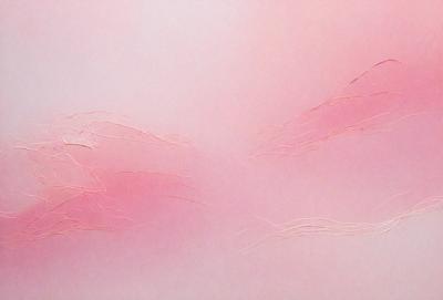 The primary subject of the image is a pink background with a white line. The setting is a pink sky, and the visual style appears to be a combination of digital art and illustration. The colors and mood of the image are predominantly pink and white, creating a soft and delicate atmosphere.