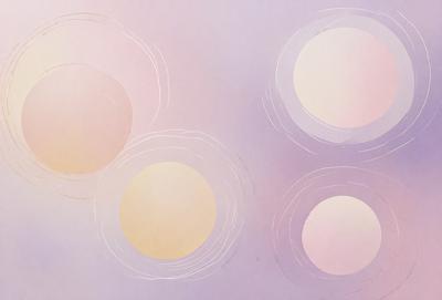 The image features a series of circles, each with a different color, arranged in a visually appealing manner. The circles are placed on a purple background, which adds a sense of depth and contrast to the scene. The primary subject of the image is the arrangement of these circles, showcasing their unique colors and the overall composition of the artwork. The visual style of the image is a combination of digital art and illustration, creating a harmonious and aesthetically pleasing display. The colors and mood of the