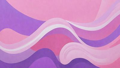 The primary subject of the image is a large, curved wave that appears to be pink and purple in color. The wave is the main focus of the image, and it is set against a pink background. The visual style of the image is a combination of digital art and illustration, creating a unique and artistic representation of the wave. The dominant colors of the image are pink and purple, giving it a warm and inviting atmosphere.