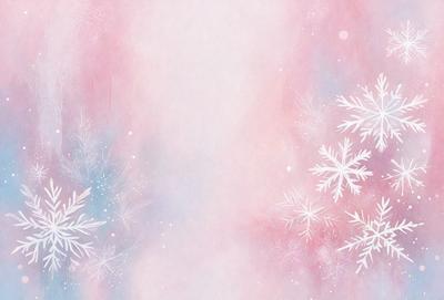 The primary subject of the image is a snowflake pattern, which is displayed on a pink and blue background. The setting appears to be a digital art or illustration, as the snowflakes are depicted in a visually appealing manner. The visual style is a combination of colors and patterns, creating a warm and inviting atmosphere.