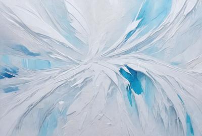 The primary subject of the image is a white, swirling, and flowing art piece. The setting is a white background, which provides a clean and minimalistic environment for the artwork. The visual style appears to be a combination of digital art and illustration, as the art piece has a fluid and dynamic appearance. The colors and mood of the image are predominantly white, giving it a clean and serene atmosphere.