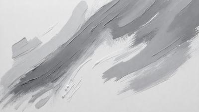 The primary subject of the image is a painting or drawing of a wave. The setting is a white background, which provides a clean and uncluttered appearance. The visual style is a combination of digital art and illustration, as the wave is depicted in a modern and artistic manner. The colors and mood of the image are predominantly gray, giving it a calm and serene atmosphere.