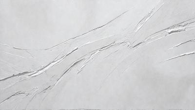 The primary subject of the image is a white wall with a pattern of white and gray stripes. The setting is a room with a white background, and the visual style appears to be a combination of a photo and digital art. The colors and mood of the image are predominantly white and gray, creating a clean and minimalist atmosphere.