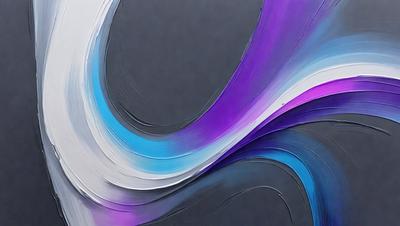The primary subject of the image is a painting featuring a blue and purple color scheme. The setting is a black background, which contrasts with the vibrant colors of the painting. The visual style appears to be a digital art or illustration, as it is a detailed and intricate representation of the colors and patterns. The overall atmosphere of the painting is one of creativity and artistic expression.
