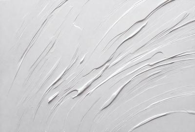 The primary subject of the image is a white canvas with a painting of a wave. The wave is depicted in a swirling pattern, giving the impression of a flowing, dynamic scene. The setting is a white background, which provides a clean and minimalist appearance to the painting. The visual style is a combination of artistic expression and digital art, as the wave is skillfully rendered in a digital medium. The colors and mood of the painting are predominantly white, creating a sense of calmness and simplicity.