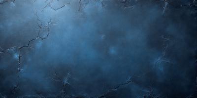 The primary subject of the image is a blue background with a few white specks. The setting is a dark, textured surface, possibly a wall or a piece of art. The visual style appears to be a combination of a photo and a digital art or illustration. The dominant colors are blue and white, creating a calm and serene atmosphere.