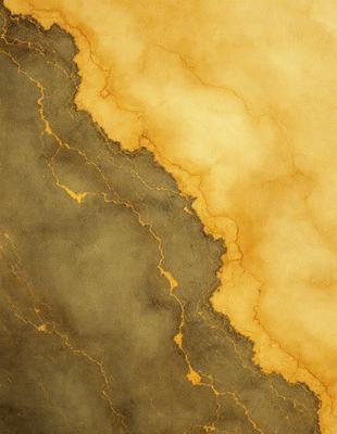 The primary subject of the image is a yellow and brown marbled wall. The setting is a room with a yellow and brown marbled wall, which serves as the background. The visual style is a combination of photo and digital art, creating a unique and artistic representation of the marbled wall. The dominant colors are yellow and brown, giving the wall a warm and earthy appearance.