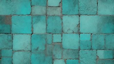 The primary subject of the image is a blue and white tile wall. The setting is a room with a blue and white checkered tile floor. The visual style is a close-up of the tile wall, showcasing the intricate pattern and design. The dominant colors are blue and white, creating a calm and soothing atmosphere.