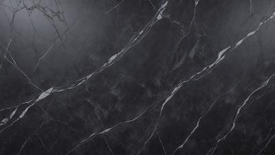 The primary subject of the image is a black marble wall. The setting is a dark room, and the visual style is a close-up of the marble wall. The colors and mood of the image are predominantly dark, with the black marble wall being the main focus.