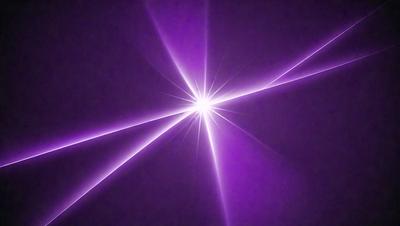 The primary subject of the image is a bright purple light, which appears to be a light source or a light bulb. The light is shining in a dark room, creating a contrast between the bright light and the surrounding darkness. The visual style of the image is a combination of a photo and a digital art, as it captures the purple light in a realistic setting while also having a digital art-like quality to it. The colors and mood of the image are predominantly purple, creating a sense of calm