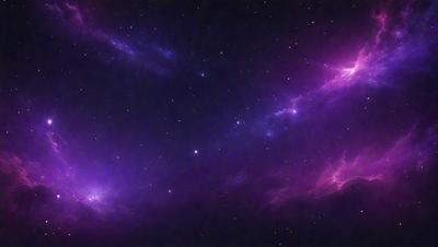 The primary subject of the image is the night sky, which is filled with stars. The setting is a dark, purple background that contrasts with the bright stars. The visual style is a combination of a photo and digital art, creating a unique and captivating representation of the night sky. The colors and mood of the image are predominantly purple, which adds a sense of mystery and tranquility to the scene.