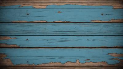 The primary subject of the image is a wooden surface with a blue and white color scheme. The setting is a wooden floor, and the visual style is a photo. The dominant colors are blue and white, creating a calm and soothing atmosphere.