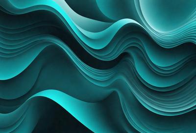 The primary subject of the image is a blue and white wave pattern. The setting is a dark blue background, which contrasts with the lighter blue and white wave pattern. The visual style is a digital art or illustration, creating a dynamic and vibrant atmosphere. The dominant colors are blue and white, with the blue wave pattern being the main focus of the image.
