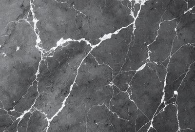 The primary subject of the image is a marble wall with a black and white pattern. The setting is a room with a black and white marble floor. The visual style is a black and white photo, which gives the image a classic and timeless appearance. The colors and mood of the image are predominantly black and white, creating a sense of elegance and sophistication.