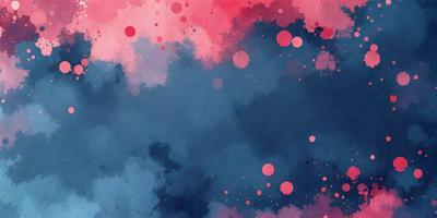 The primary subject of the image is a blue and pink background with a lot of white dots. The setting is a colorful, abstract background that creates a visually appealing and artistic scene. The visual style is a combination of digital art and illustration, giving the image a unique and creative appearance. The dominant colors are blue, pink, and white, creating a lively and vibrant atmosphere.
