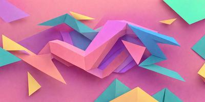 The primary subject of the image is a colorful, abstract design made up of various geometric shapes. The design is primarily pink, with some purple and blue elements. The setting is a pink background, which complements the vibrant colors of the design. The visual style of the image is a combination of digital art and illustration, creating a unique and eye-catching pattern. The overall atmosphere of the image is lively and energetic, with the bright colors and intricate shapes evoking a sense of creativity