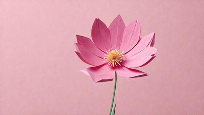 The primary subject of the image is a pink flower, which is the main focus of the scene. The flower is placed against a pink background, creating a visually appealing contrast. The visual style of the image is a combination of photo and digital art, as it appears to be a close-up of the flower with a slightly blurred background. The dominant colors in the image are pink and white, giving the scene a warm and inviting atmosphere.