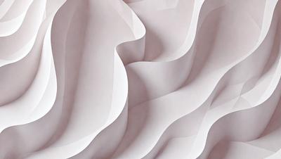 The primary subject of the image is a large, white, curved wall with a patterned texture. The setting is a room with a pink background, which adds a contrasting color to the scene. The visual style of the image is a combination of photo and digital art, creating a unique and intricate design. The dominant colors in the image are white and pink, giving the wall a clean and warm appearance.