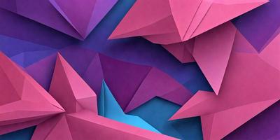 The primary subject of the image is a colorful, abstract artwork featuring a combination of pink, purple, and blue colors. The setting is a purple background, which adds to the overall visual style. The artwork appears to be a digital illustration or a pattern, showcasing a unique and creative design. The colors and mood of the image are vibrant and lively, evoking a sense of energy and excitement.