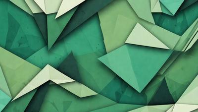 The primary subject of the image is a green and white geometric pattern. The setting is a green background, and the visual style appears to be a digital art or illustration. The dominant colors are green and white, creating a calm and soothing atmosphere.